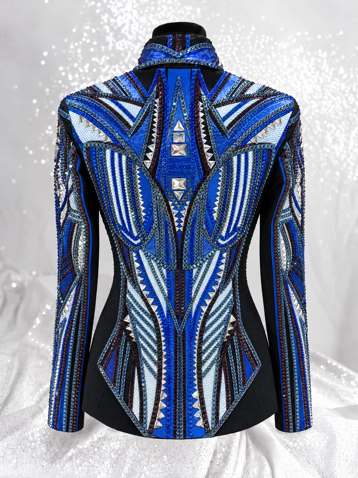 Plum, Sapphire, Denim Blue and Black Showmanship Jacket 1527
