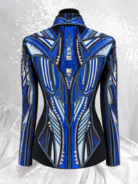 Plum, Sapphire, Denim Blue and Black Showmanship Jacket 1527