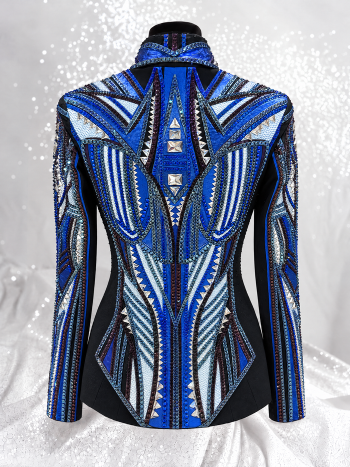 Plum, Sapphire, Denim Blue and Black Showmanship Jacket 1527