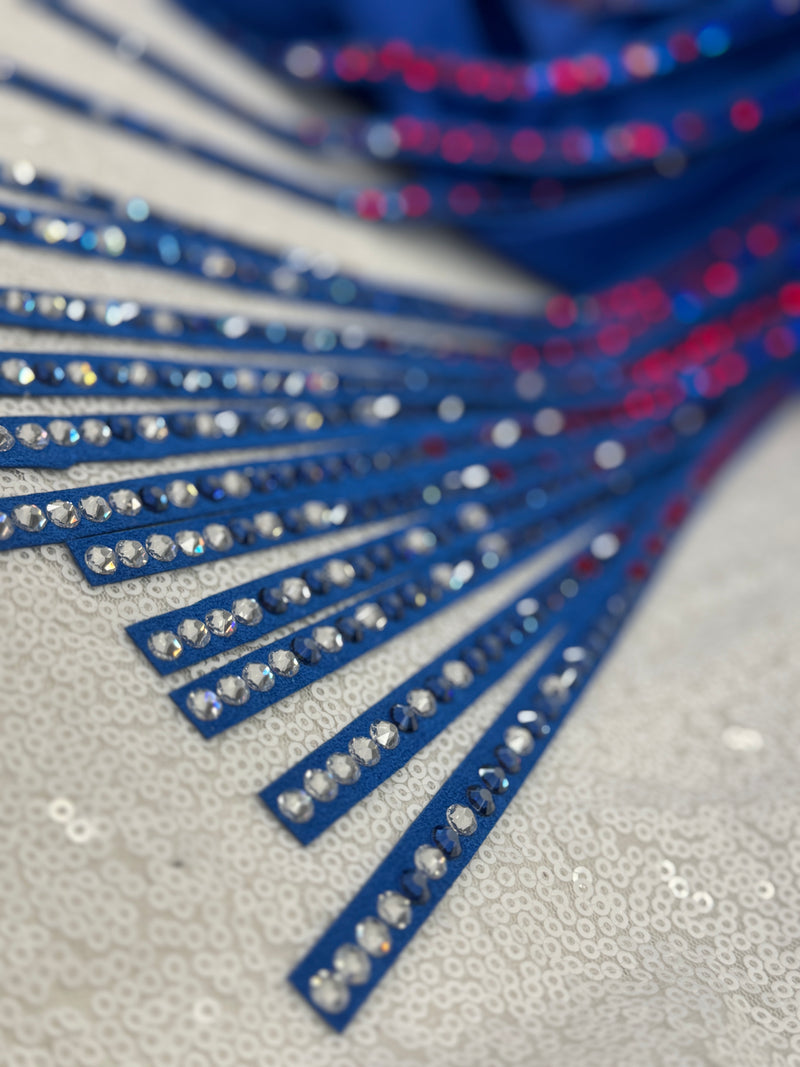 GLAM Red, White, Blue and Black Stretch Taffeta Day Shirt