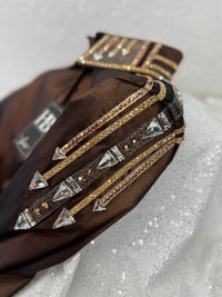 GLAM Brown, Taupe, Camel/Tan and Bronze Stretch Taffeta Day Shirt