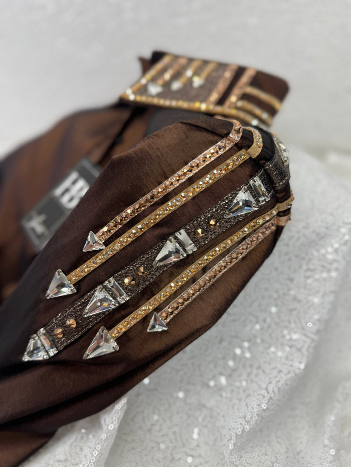 GLAM Brown, Taupe, Camel/Tan and Bronze Stretch Taffeta Day Shirt