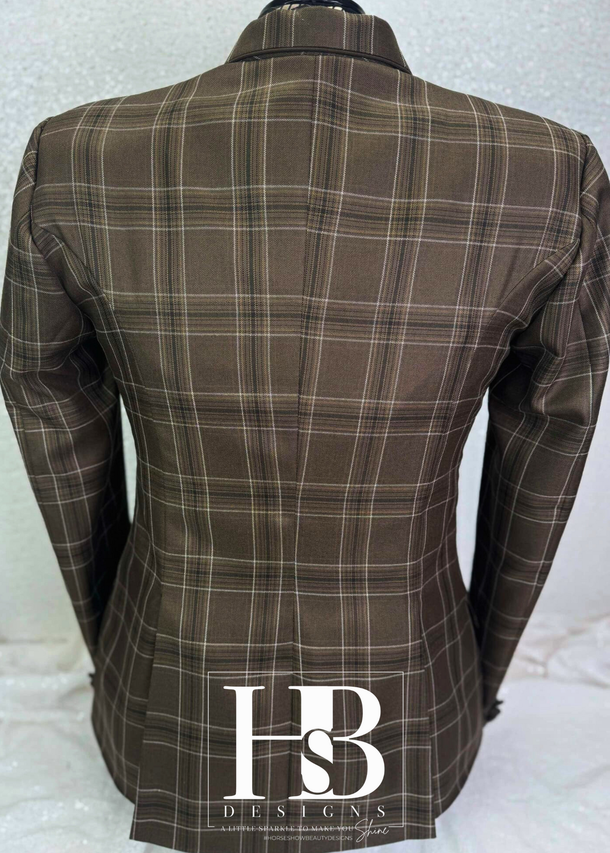 TAILORED Light Chocolate and White Plaid Hunt Coat