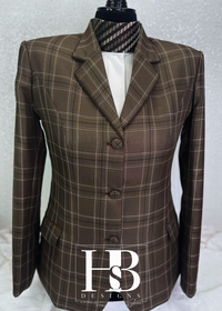 TAILORED Light Chocolate and White Plaid Hunt Coat