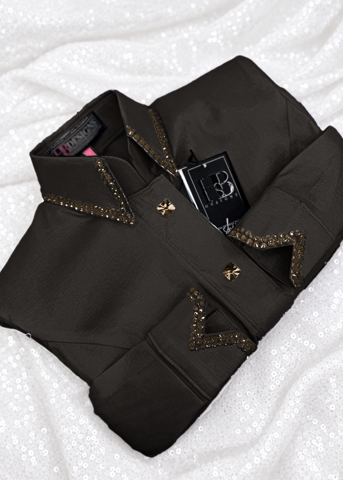 SIMPLY Espresso Stretch Taffeta Day Shirt 1106