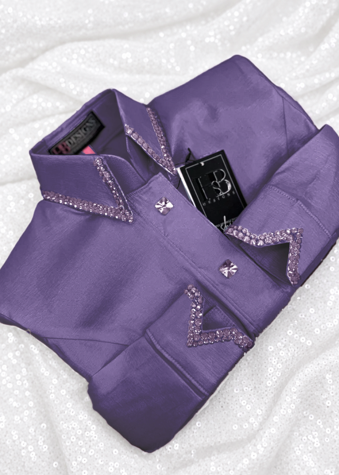 SIMPLY Dusty Purple Stretch Taffeta Day Shirt 1508