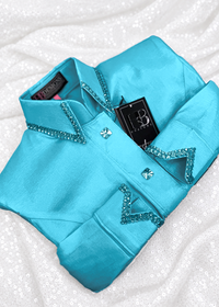 SIMPLY Aqua Stretch Taffeta Day Shirt 1154