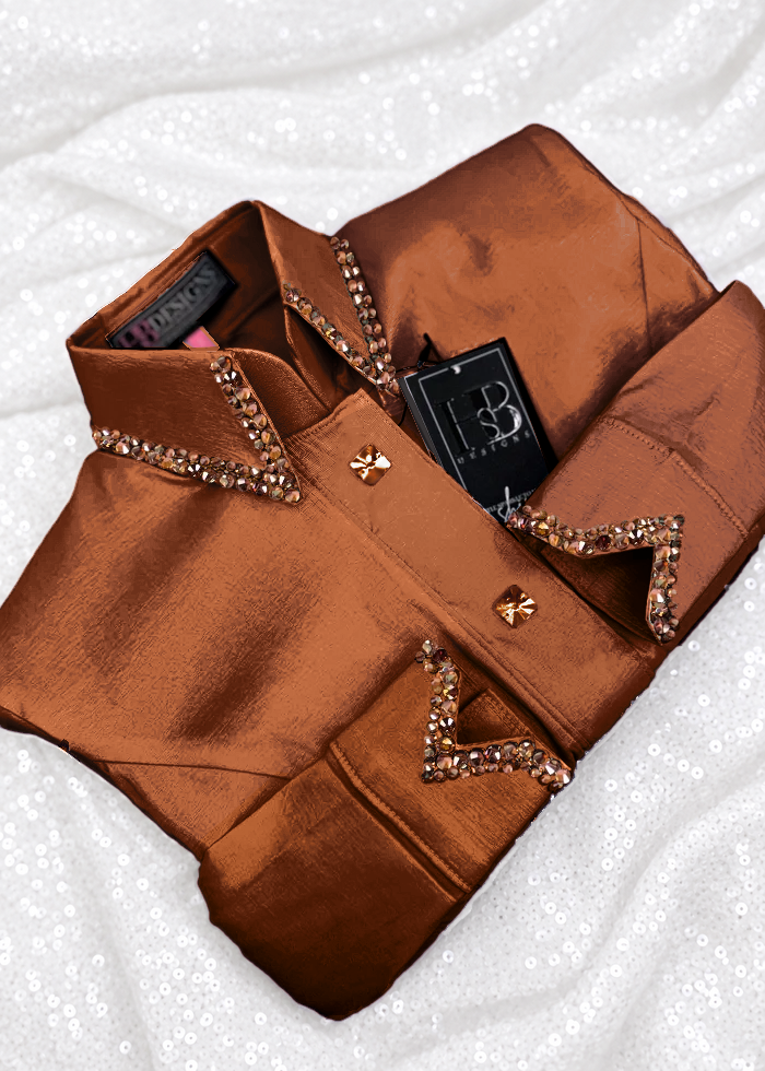 SIMPLY Copper Stretch Taffeta Day Shirt 1059
