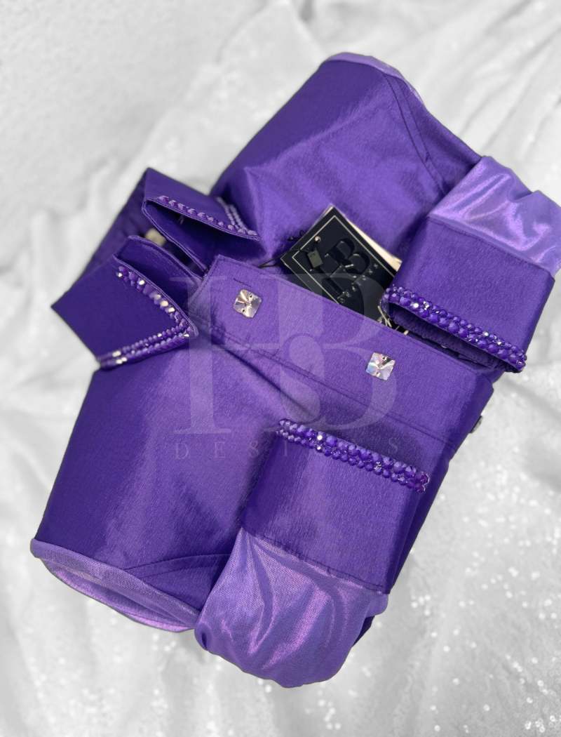 SIMPLY BREEZY Soft Purple Stretch Taffeta Day Shirt 1128