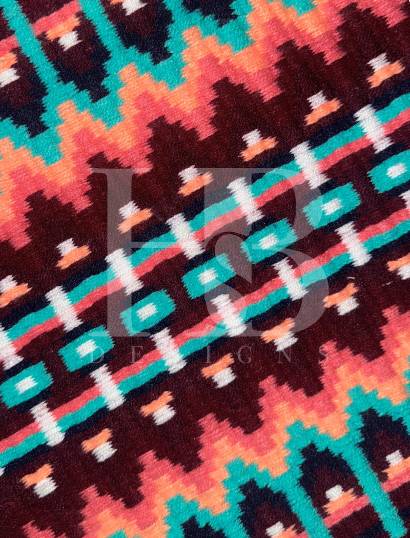 SOPHIE 1.0 Burgundy/Maroon, Seafoam, Peach, Coral and White Premium Pad 1263