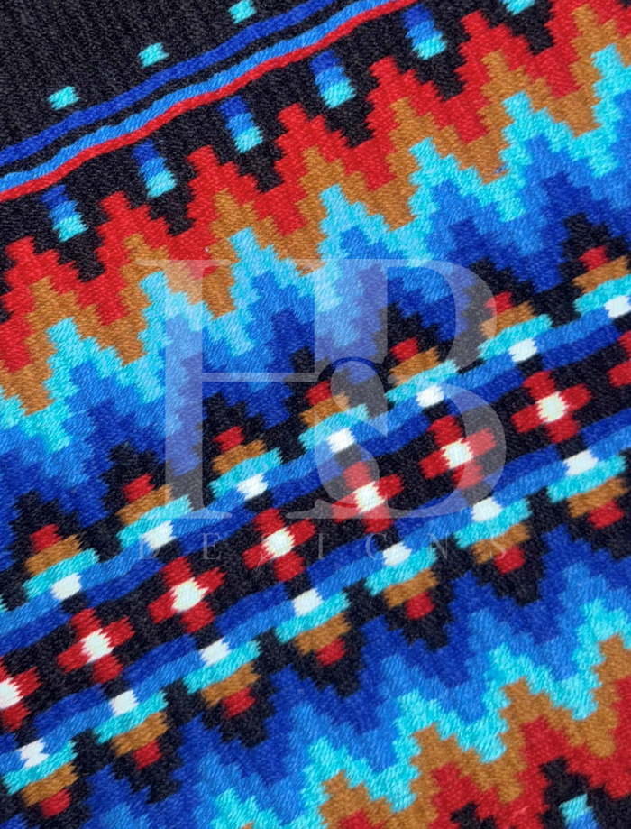 KATIE 1.0 Royal Blue, Aqua, Whiskey, Red, Black and White Premium Pad 1269