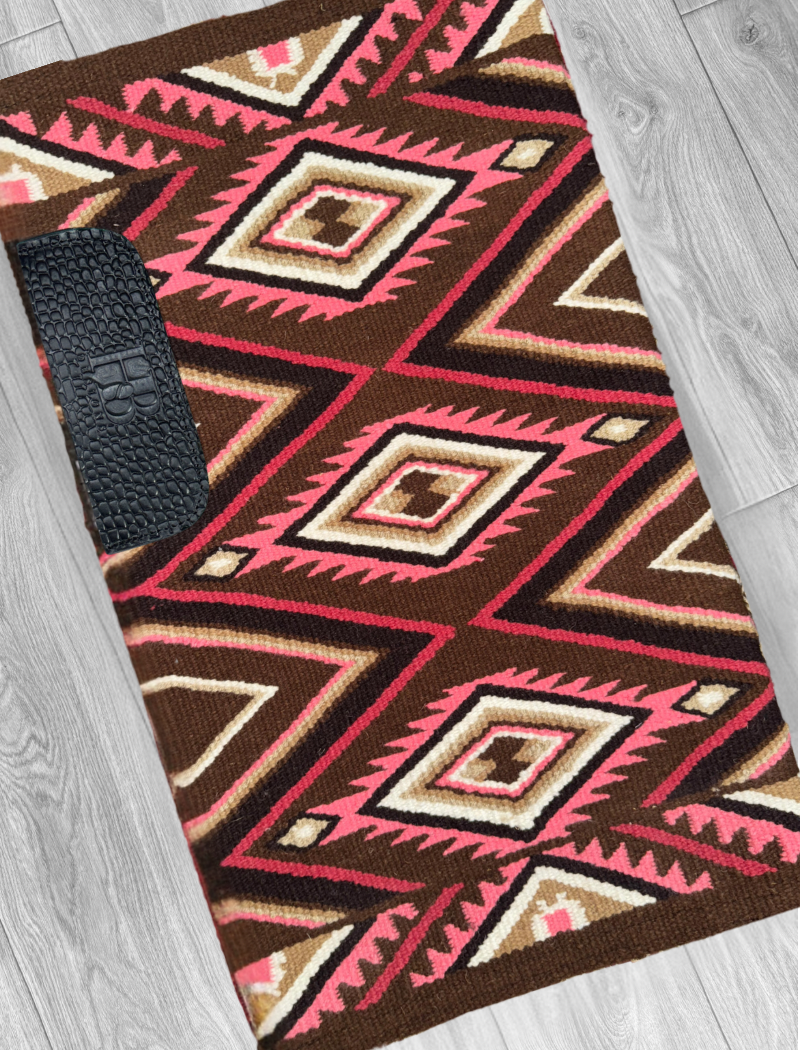 CHEYENNE 1.0 Coral, Pink, Dark Chocolate, Medium Chocolate, Tan, Cream and White Premium Ranch Pad 1288