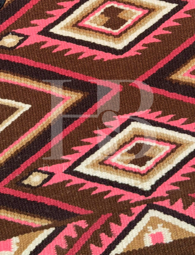 CHEYENNE 1.0 Coral, Pink, Dark Chocolate, Medium Chocolate, Tan, Cream and White Premium Ranch Pad 1270