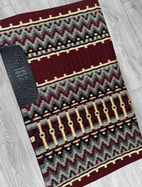 EMILY 1.0 Burgundy/Maroon, Grey, White and Black Premium Pad 1271