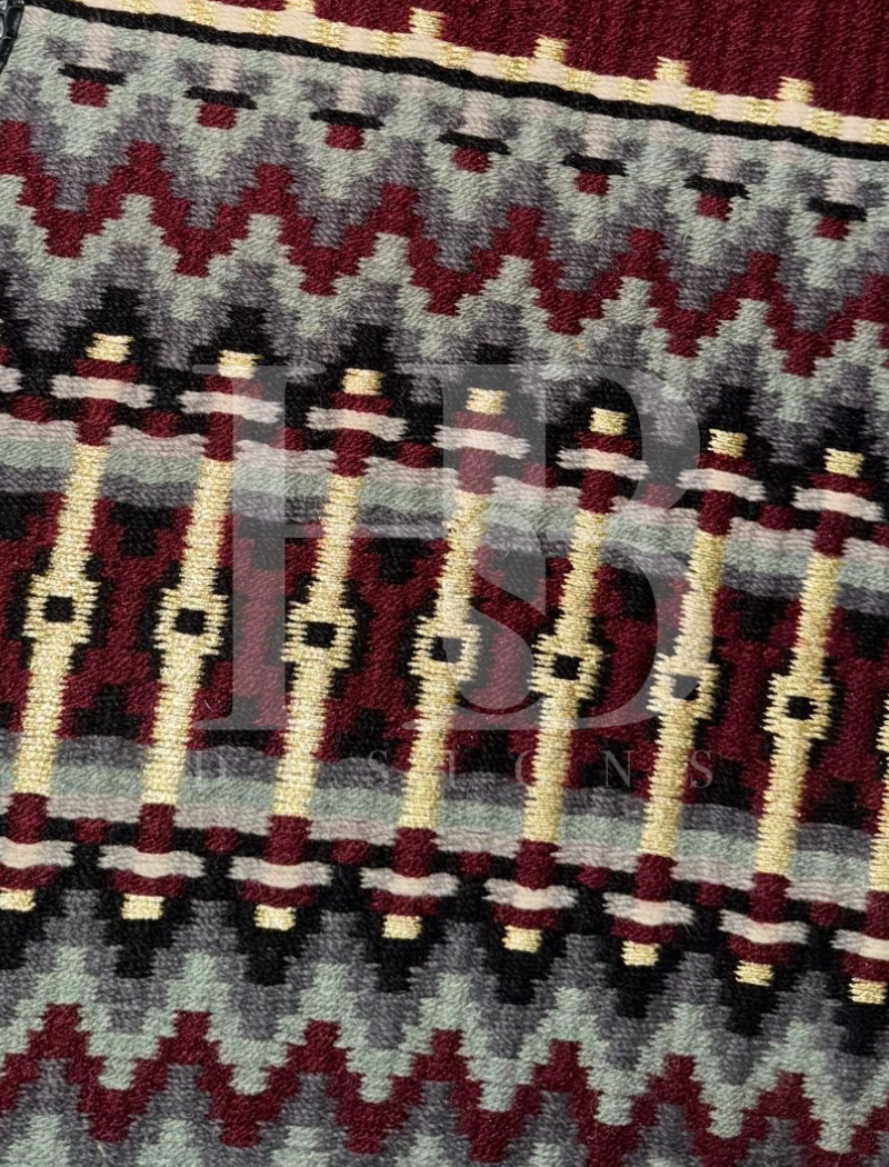 EMILY 1.0 Burgundy/Maroon, Grey, White and Black Premium Pad 1271