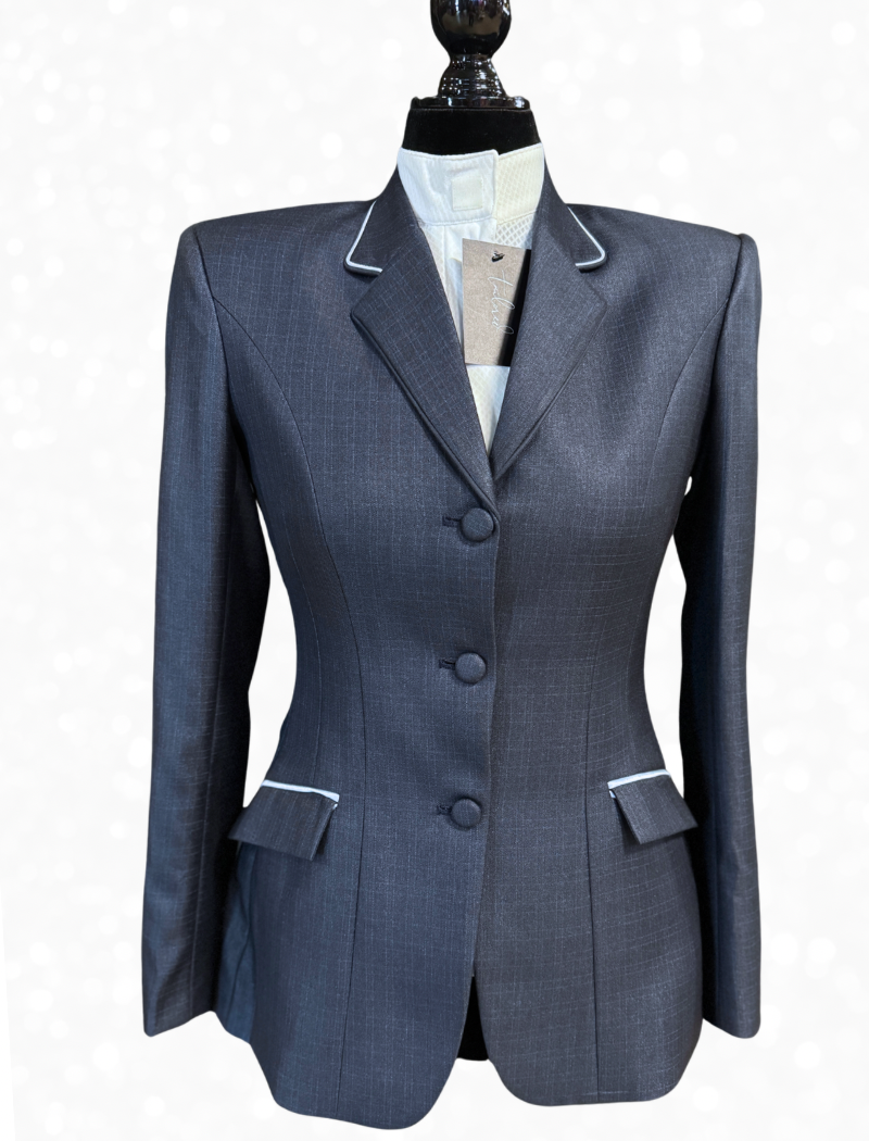 TAILORED Luster Denim Navy w/ Icey Blue Accents Hunt Coat #1020