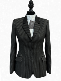 TAILORED Black w/ White Pinstripe Hunt Coat #1016