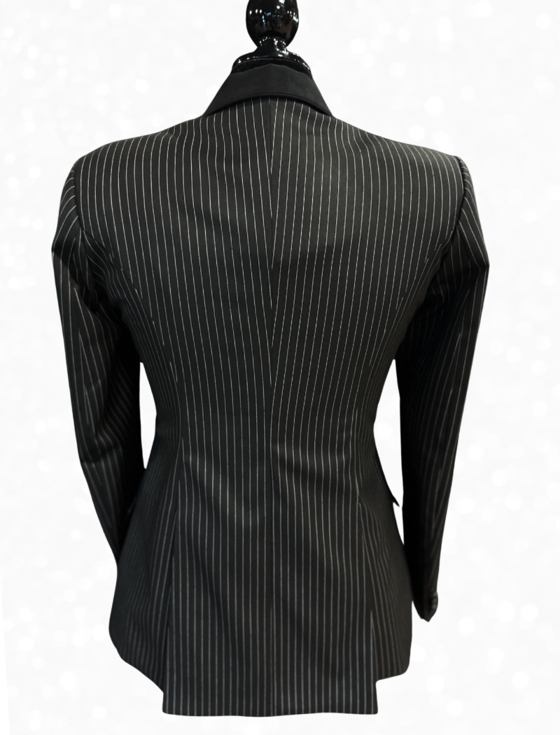 TAILORED Black w/ White Pinstripe Hunt Coat #1016