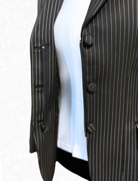 TAILORED Black w/ White Pinstripe Hunt Coat #1016