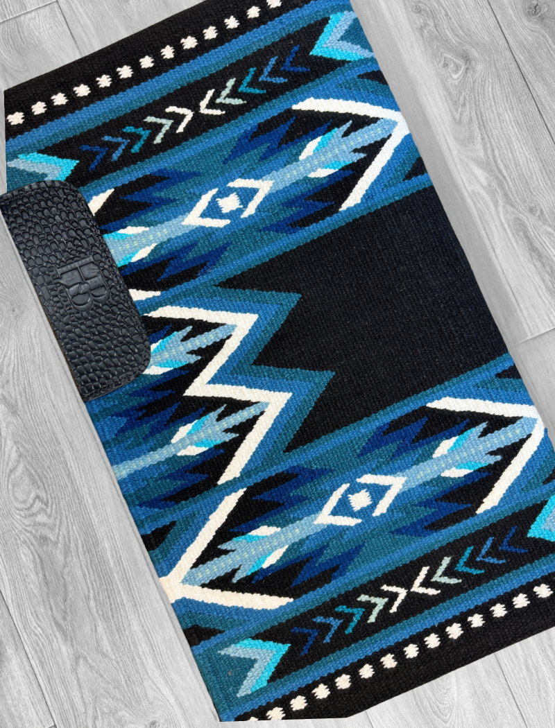 MONTANA 1.0 Turquoise, Teal, Royal, Periwinkle, Blue, Black and White Premium Ranch Pad 1231