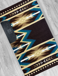 MONTANA 1.0 Teal, Chocolate Brown, Tan, Cream, Camel and White Premium Ranch Pad 1232