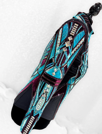 M/L Burgundy, Teal, Seafoam and Black Jacket 1004