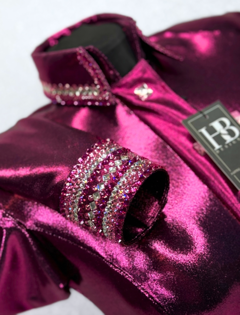 GLITZY Blackberry Melted Metals w/ Pink Stretch Day Shirt