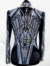 M/L Icey Blue, Grey, Navy and Black Jacket 1000