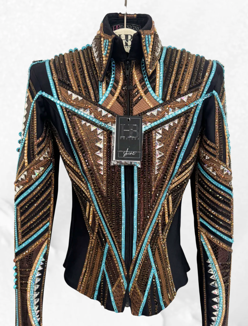XS+/- Aqua, Bronze, Camel, Brown Jacket