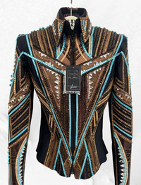 XS+/- Aqua, Bronze, Camel, Brown Jacket