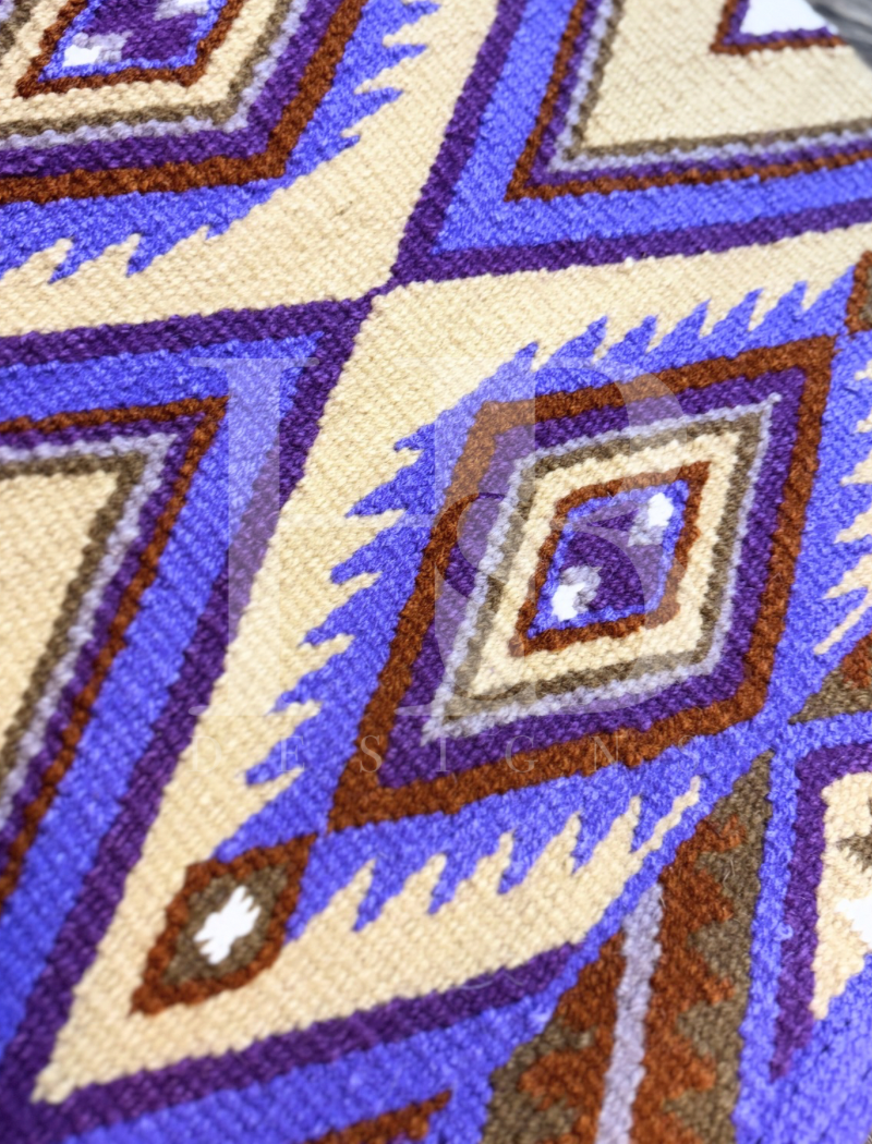 CHEYENNE 1.0 Cream, Rust, Tobacco, Tan, Lavender, Royal Purple and White Premium Ranch Pad 1236