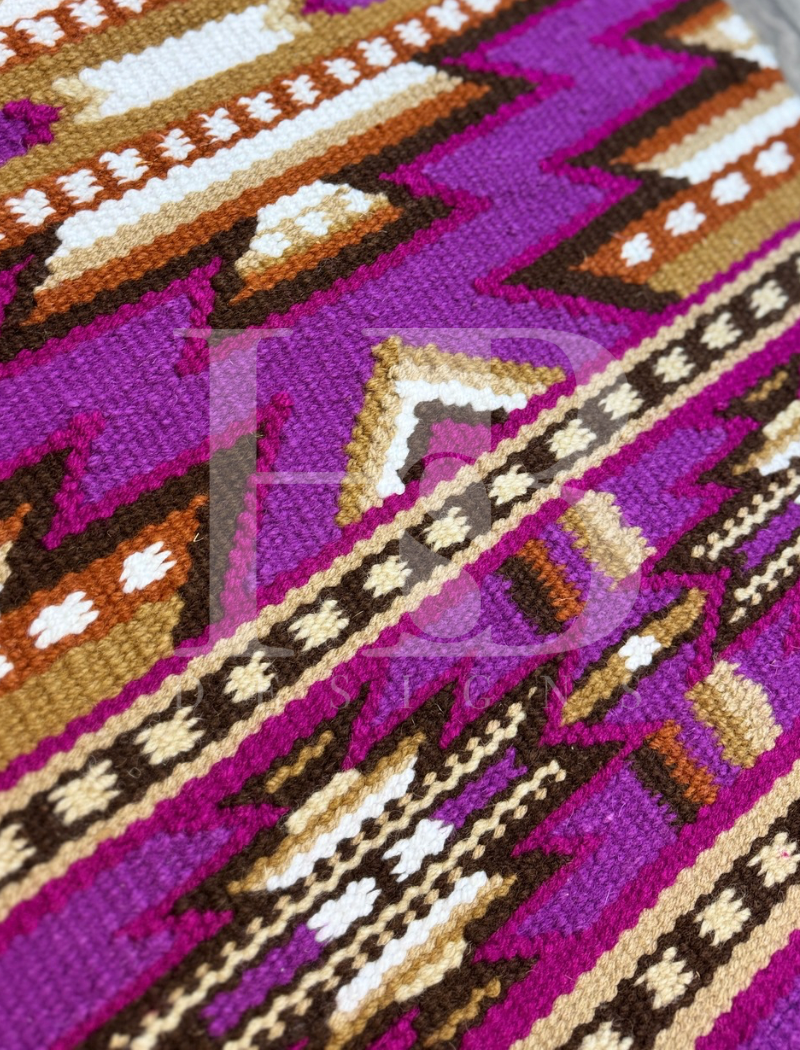 DIXIE 1.0 Magenta, Electric Purple, Raspberry, Camel, Chocolate Brown, Tan, Rust and White Premium Ranch Pad 1238