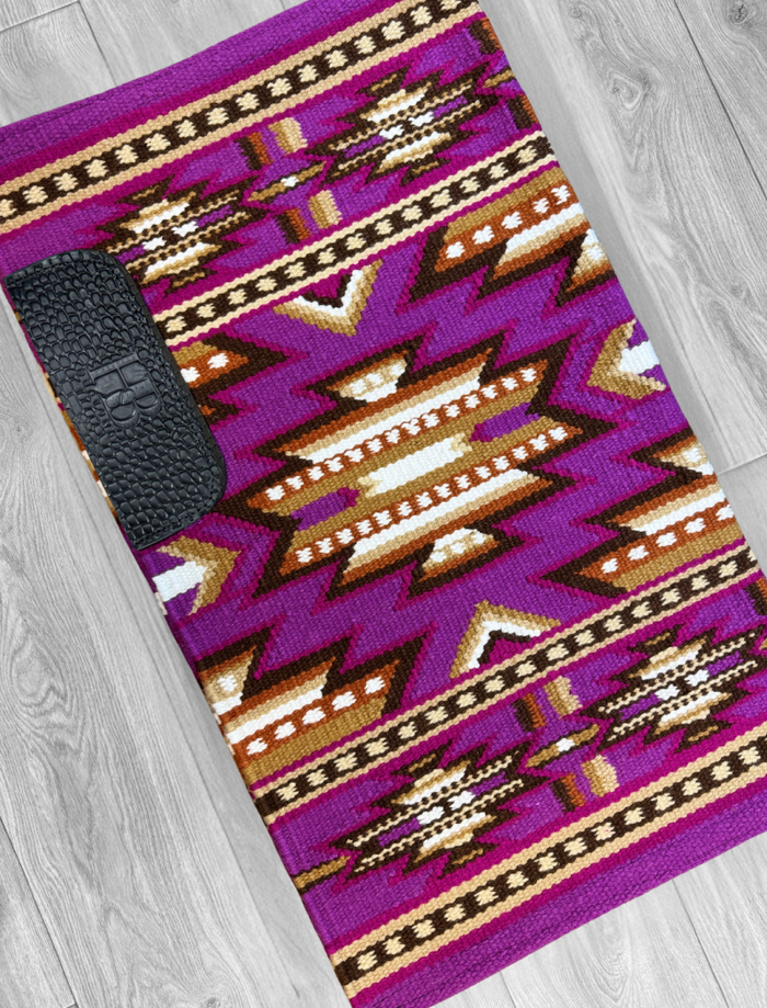 DIXIE 1.0 Magenta, Electric Purple, Raspberry, Camel, Chocolate Brown, Tan, Rust and White Premium Ranch Pad 1238