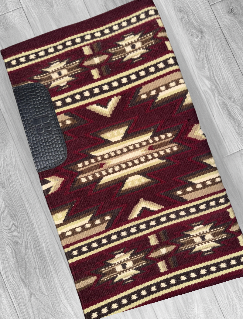 DIXIE 1.0 Burgundy, Garnet, Maroon, Camel, Chocolate Brown, Tan and Cream Premium Ranch Pad 1248