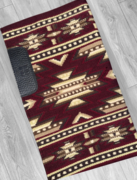 DIXIE 1.0 Burgundy, Garnet, Maroon, Camel, Chocolate Brown, Tan and Cream Premium Ranch Pad 1248