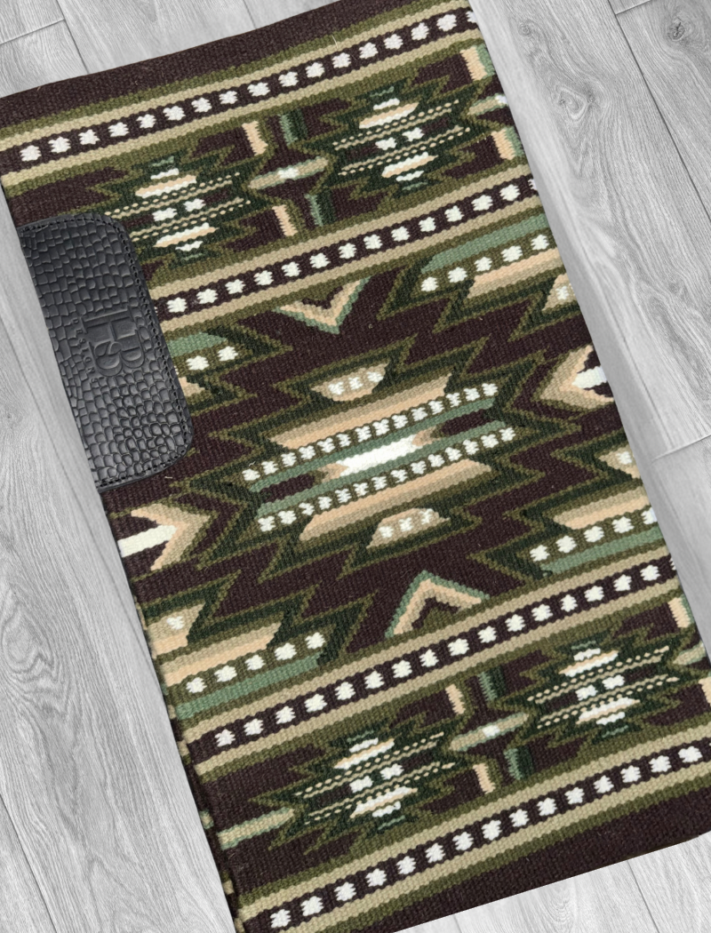 DIXIE 1.0 Olive Green, Sage, Forest, Espresso Brown, Camel, Chocolate Brown, Tan and White Premium Ranch Pad 1249