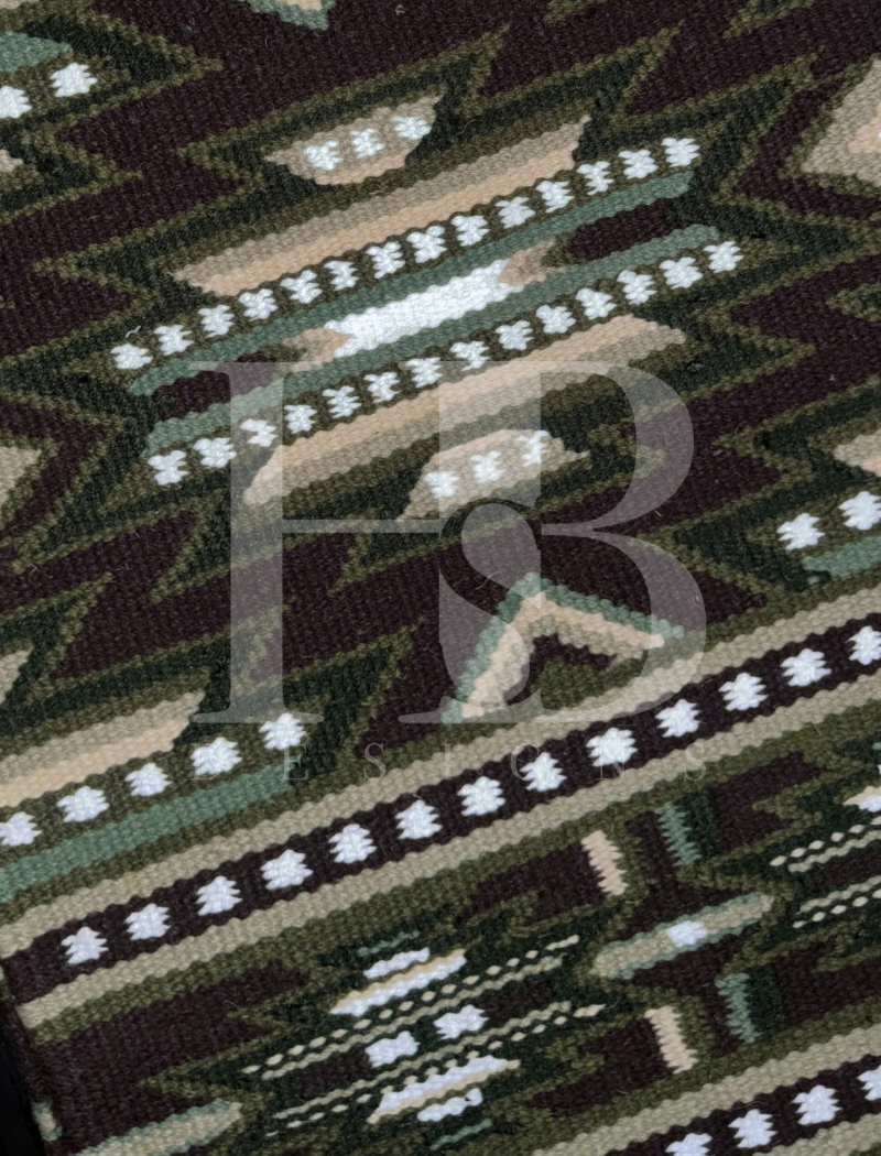 DIXIE 1.0 Olive Green, Sage, Forest, Espresso Brown, Camel, Chocolate Brown, Tan and White Premium Ranch Pad 1249