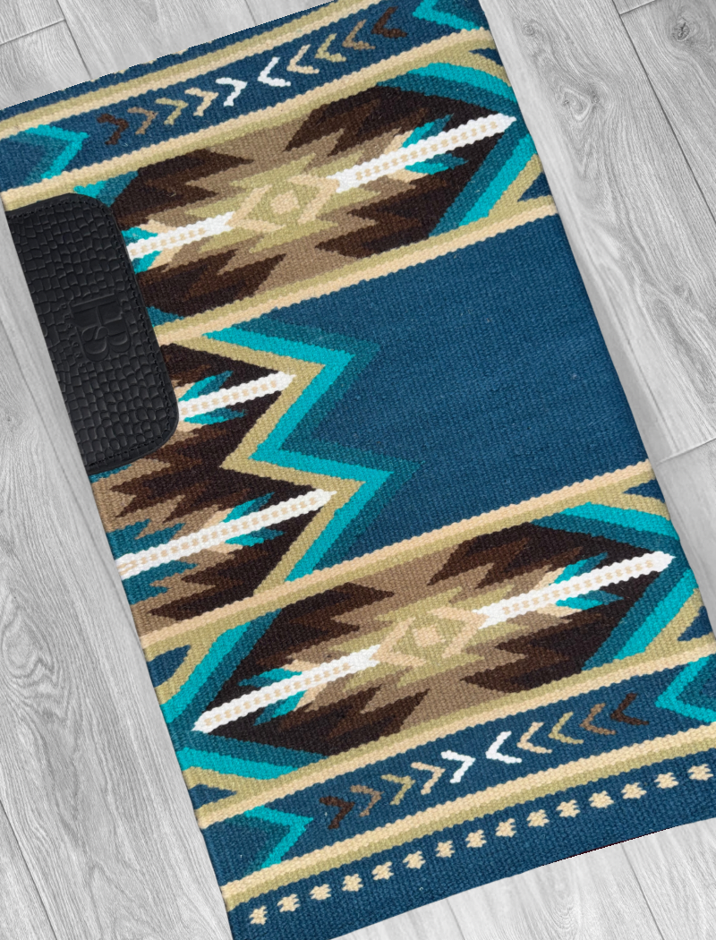 MONTANA 1.0 Teal, Chocolate Brown, Tan, Cream, Camel and White Premium Ranch Pad 1252