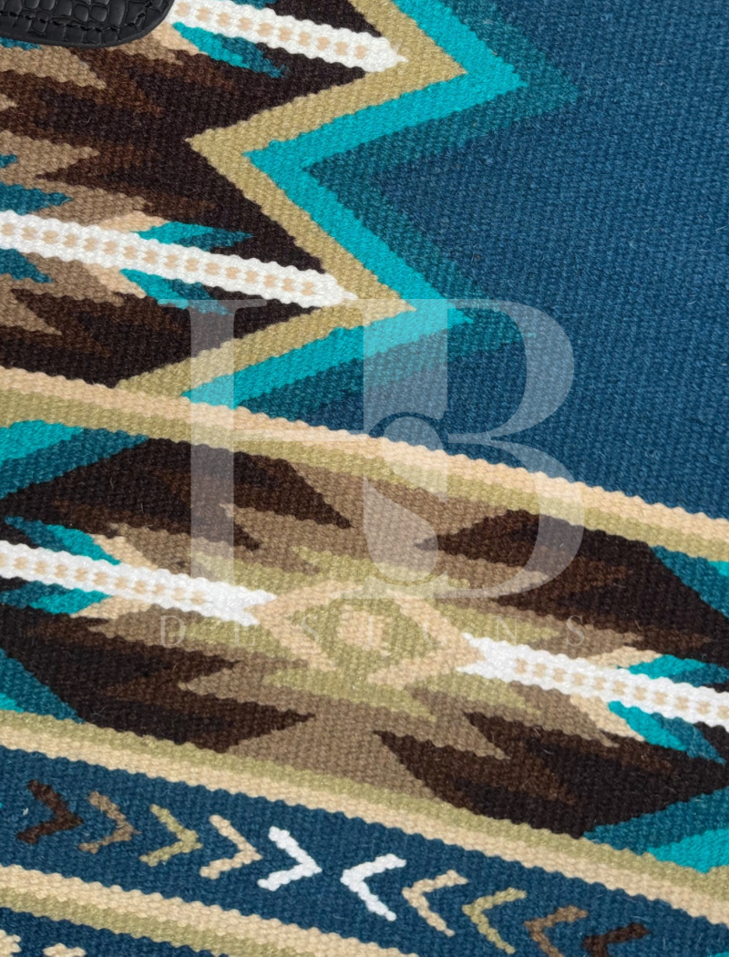 MONTANA 1.0 Teal, Chocolate Brown, Tan, Cream, Camel and White Premium Ranch Pad 1252