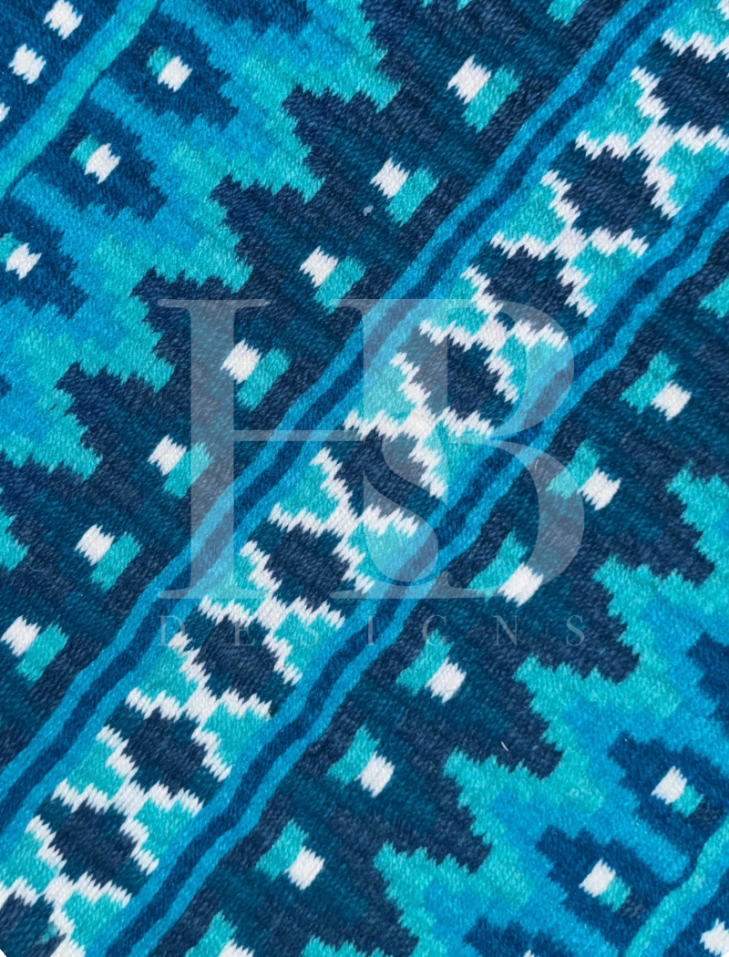 MINDY 1.0 Turquoise Blue, Teal and White Premium Pad 1258