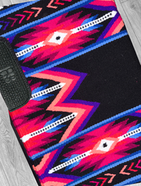 MONTANA Black, Coral, Purple, Sky Blue, Royal Blue, Fuchsia, Raspberry and White Premium Ranch Pad 1307