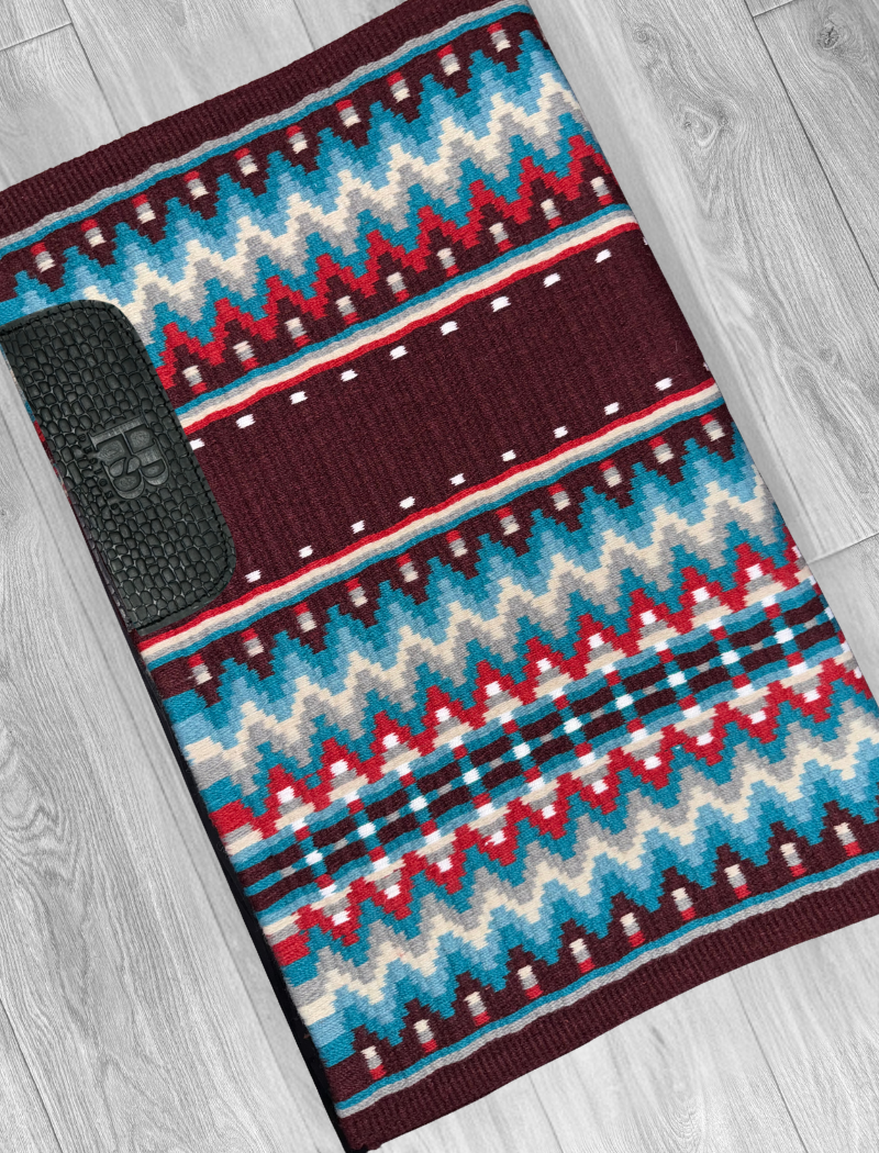 KATIE Burgundy, Maroon, Red, Aqua, Grey and White Premium Pad 1304