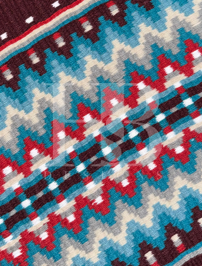 KATIE Burgundy, Maroon, Red, Aqua, Grey and White Premium Pad 1304