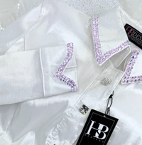 SIMPLY White w/ AB Stretch Taffeta Day Shirt 1368