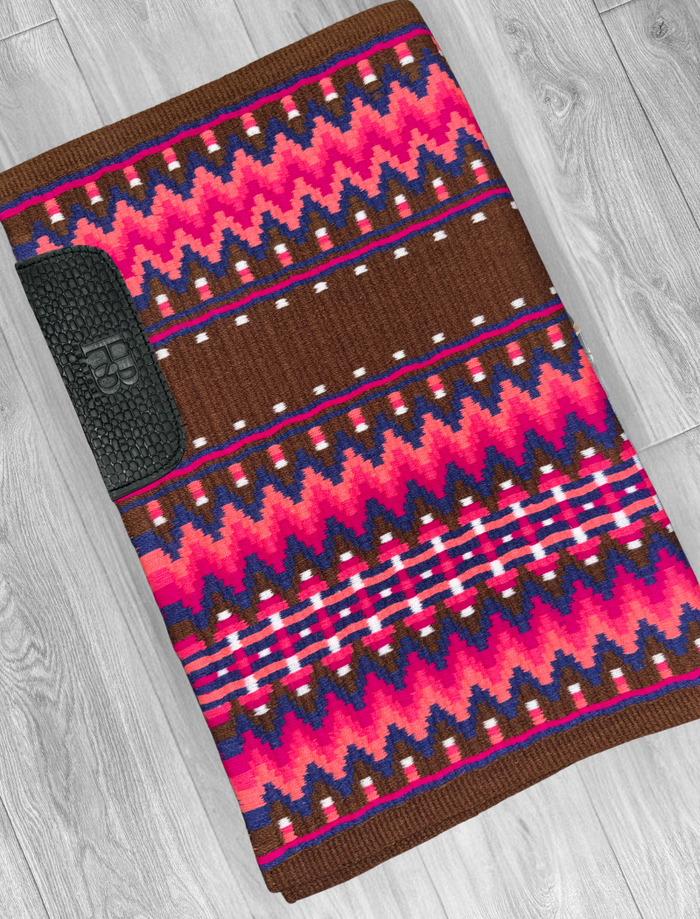 KATIE 1.0 Chocolate Brown, Peach, Coral, Fuchsia, Navy and White Premium Pad 1305