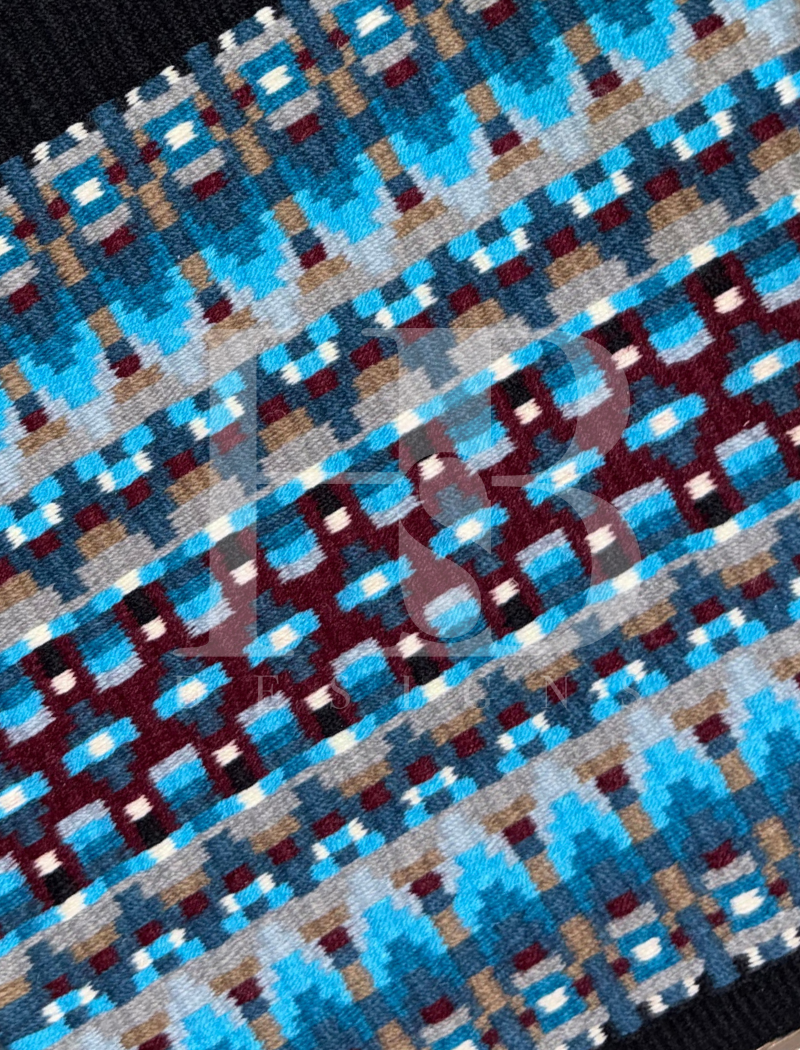 DAPHNE Aqua, Turquoise, Burgundy, Teal, Tan, Black and White Premium Pad 1308