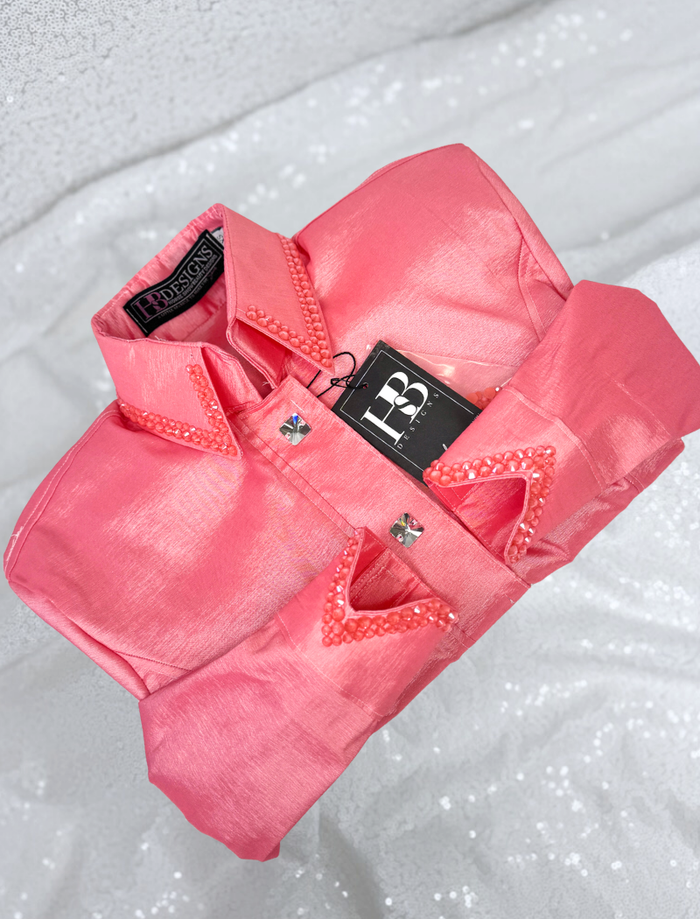 SIMPLY Bubblegum Stretch Taffeta Day Shirt 1393