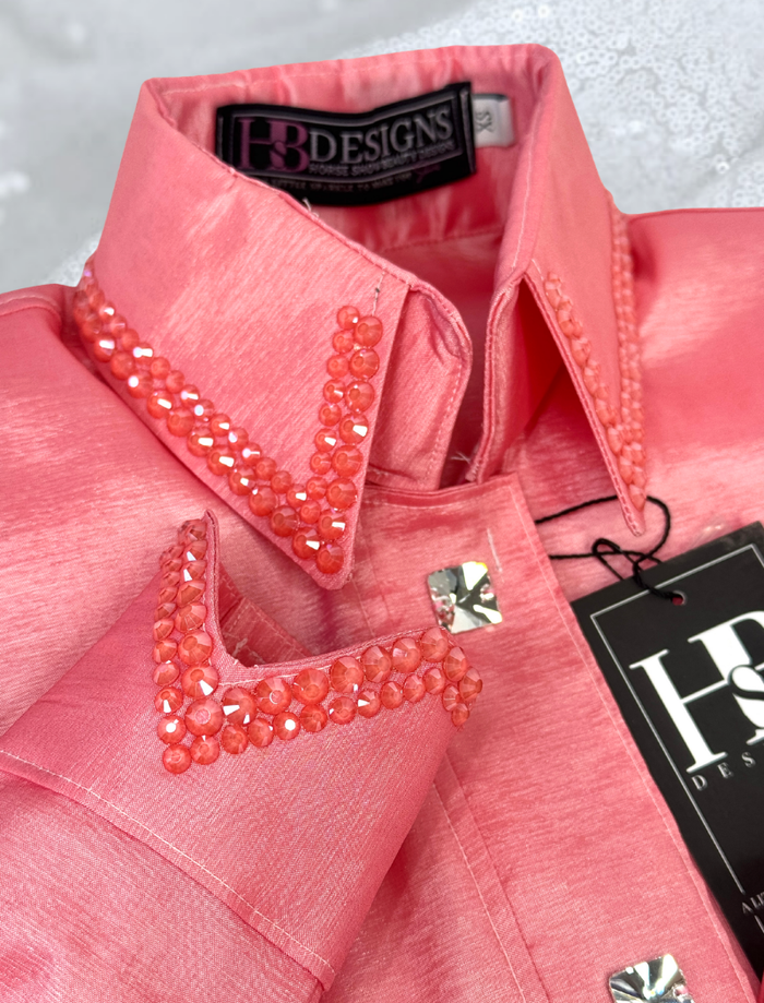 SIMPLY Bubblegum Stretch Taffeta Day Shirt 1393