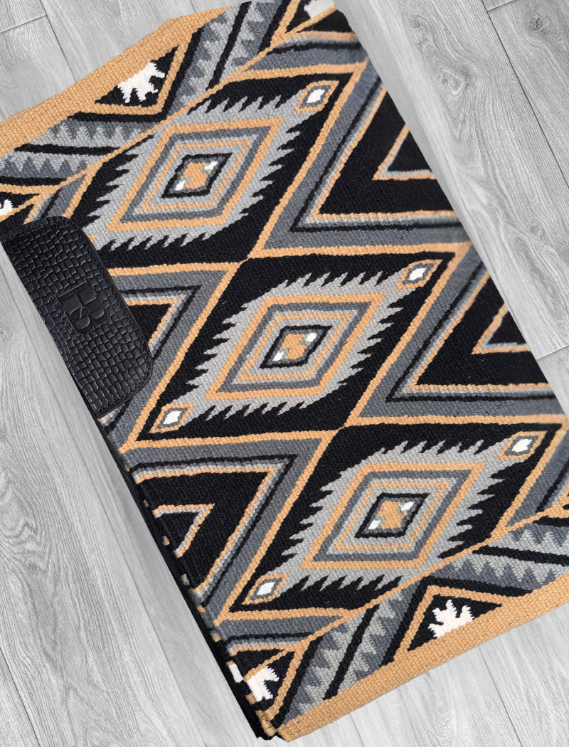 CHEYENNE Black, Camel, Tan, Grey and White Premium Ranch Pad 1311