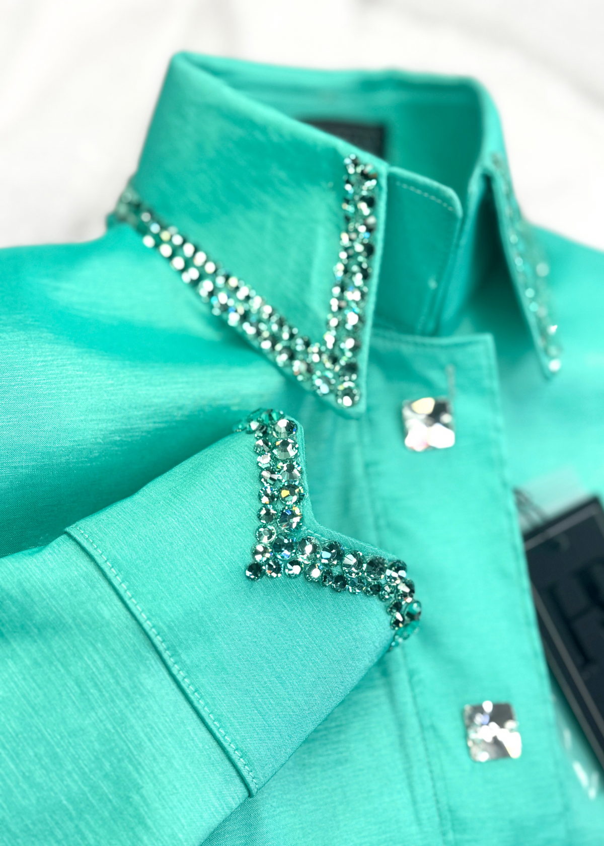 SIMPLY Seafoam Stretch Taffeta Day Shirt